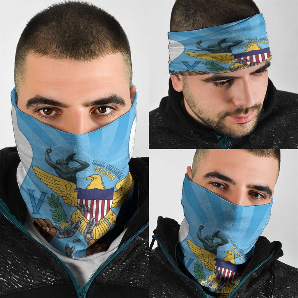 US Virgin Islands Neck Gaiter Emancipation Proud Freedom Statue