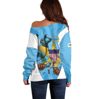 US Virgin Islands Off Shoulder Sweater Emancipation Proud Freedom Statue
