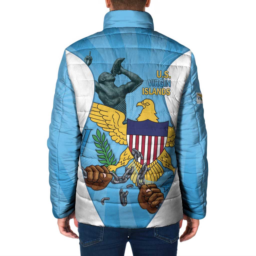 US Virgin Islands Padded Jacket Emancipation Proud Freedom Statue