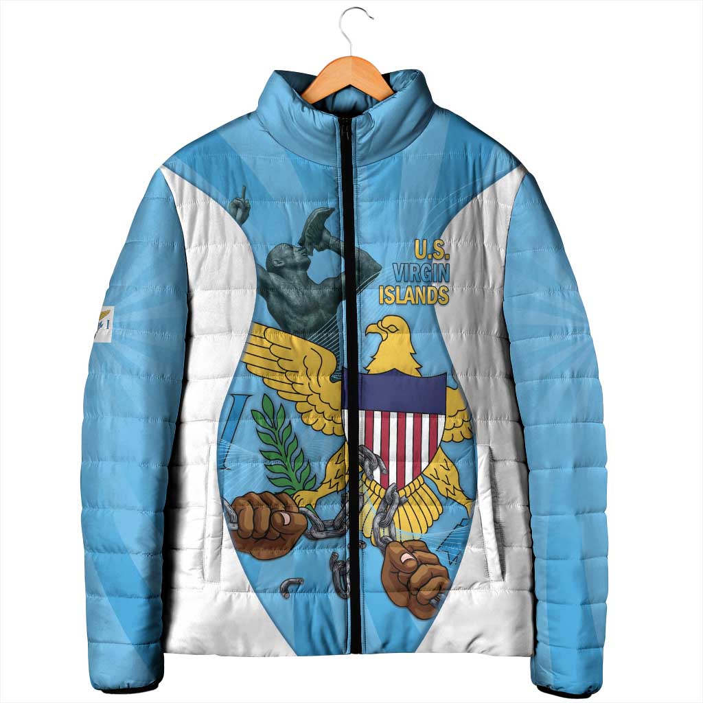 US Virgin Islands Padded Jacket Emancipation Proud Freedom Statue