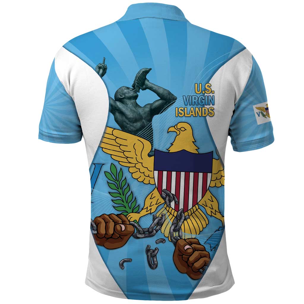 US Virgin Islands Polo Shirt Emancipation Proud Freedom Statue
