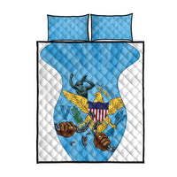 US Virgin Islands Quilt Bed Set Emancipation Proud Freedom Statue