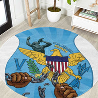 US Virgin Islands Round Carpet Emancipation Proud Freedom Statue