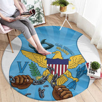 US Virgin Islands Round Carpet Emancipation Proud Freedom Statue