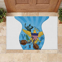 US Virgin Islands Rubber Doormat Emancipation Proud Freedom Statue