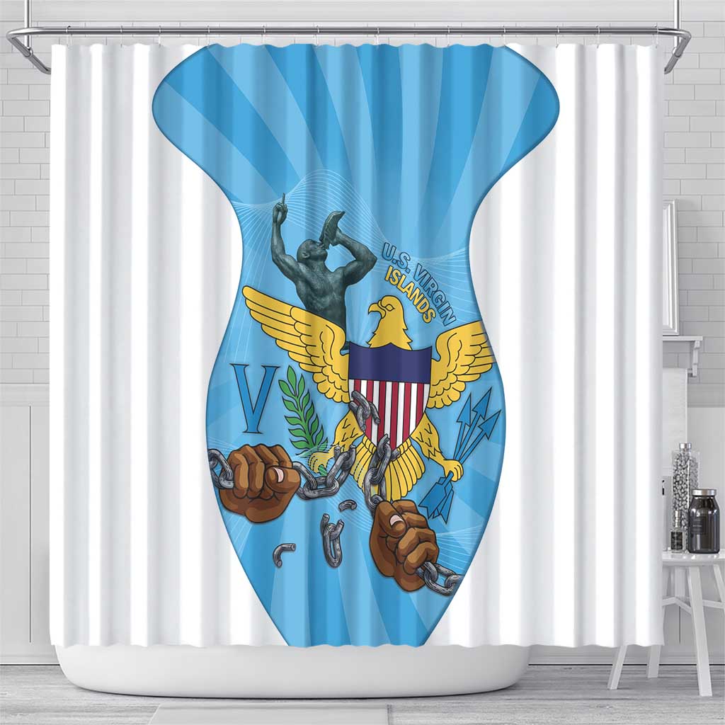US Virgin Islands Shower Curtain Emancipation Proud Freedom Statue
