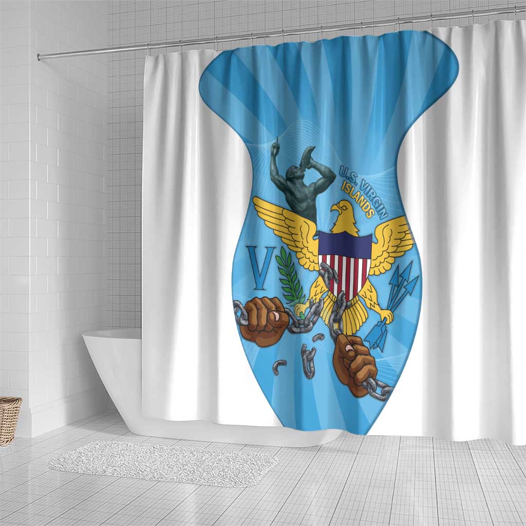 US Virgin Islands Shower Curtain Emancipation Proud Freedom Statue