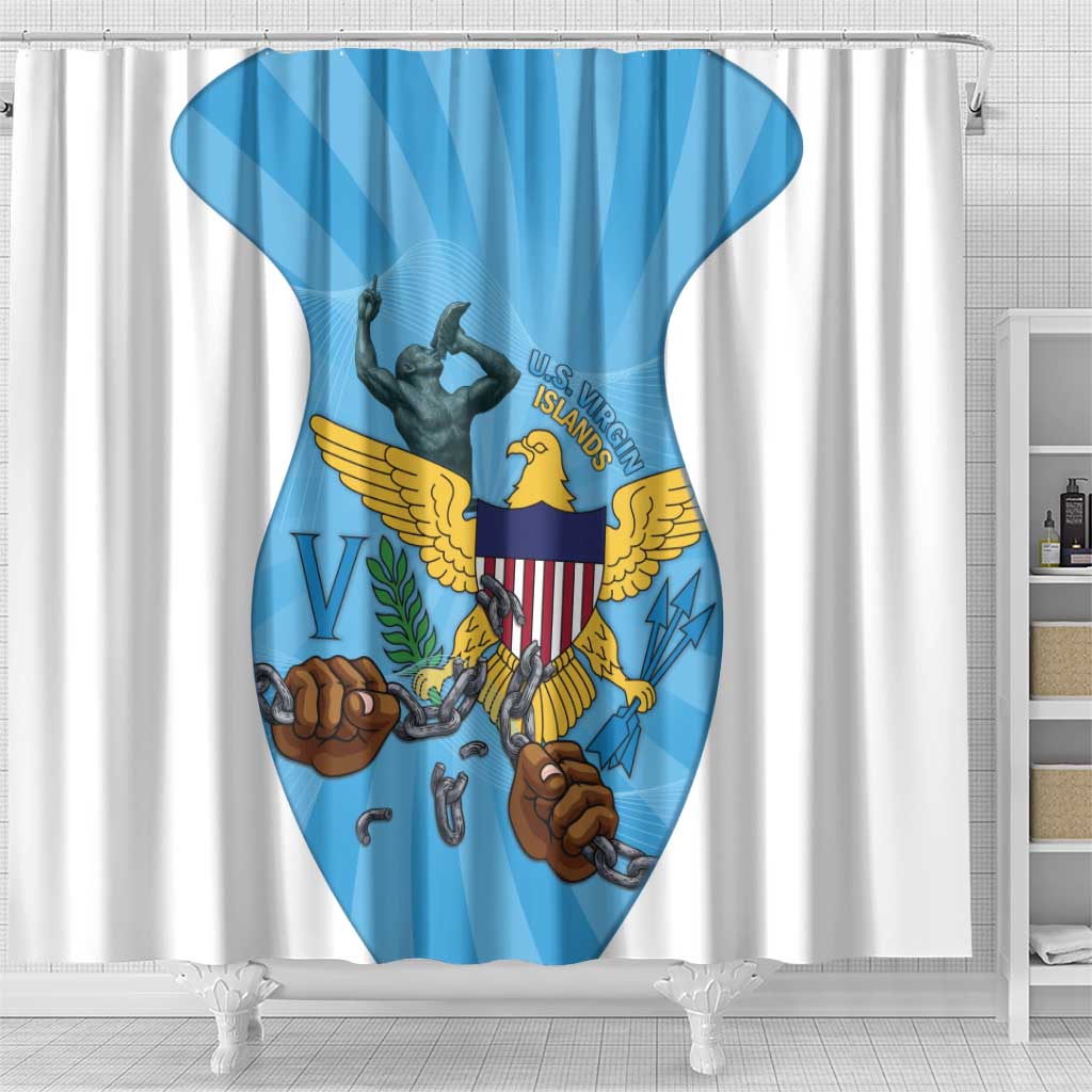 US Virgin Islands Shower Curtain Emancipation Proud Freedom Statue