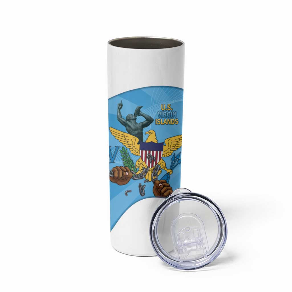 US Virgin Islands Skinny Tumbler Emancipation Proud Freedom Statue