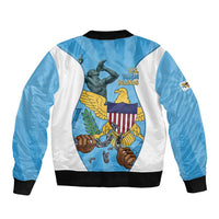 US Virgin Islands Sleeve Zip Bomber Jacket Emancipation Proud Freedom Statue