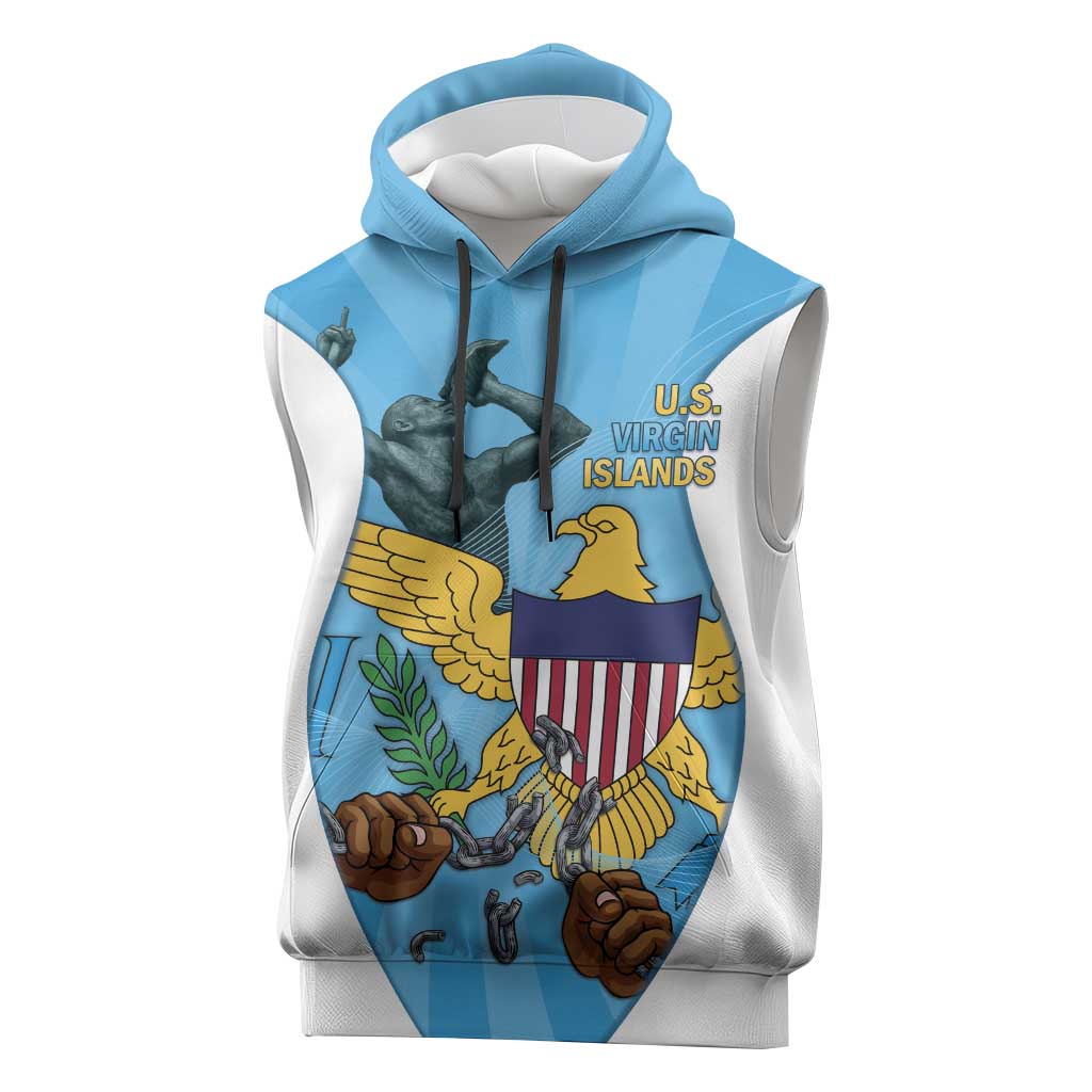 US Virgin Islands Sleeveless Hoodie Emancipation Proud Freedom Statue