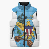 US Virgin Islands Sleeveless Puffer Jacket Emancipation Proud Freedom Statue