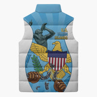 US Virgin Islands Sleeveless Puffer Jacket Emancipation Proud Freedom Statue