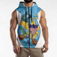 US Virgin Islands Sleeveless Zip Hoodie Emancipation Proud Freedom Statue