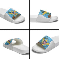 US Virgin Islands Slide Sandals Emancipation Proud Freedom Statue