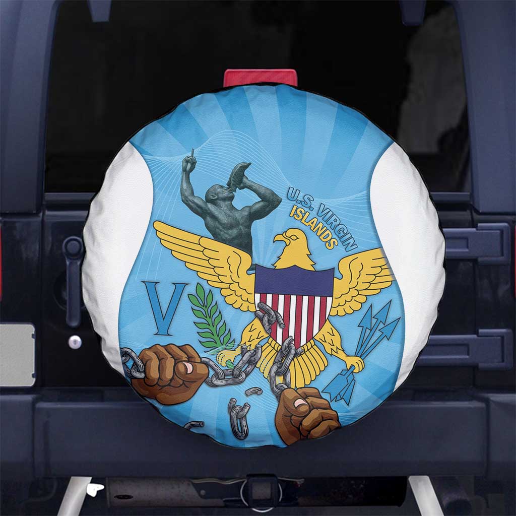 US Virgin Islands Spare Tire Cover Emancipation Proud Freedom Statue