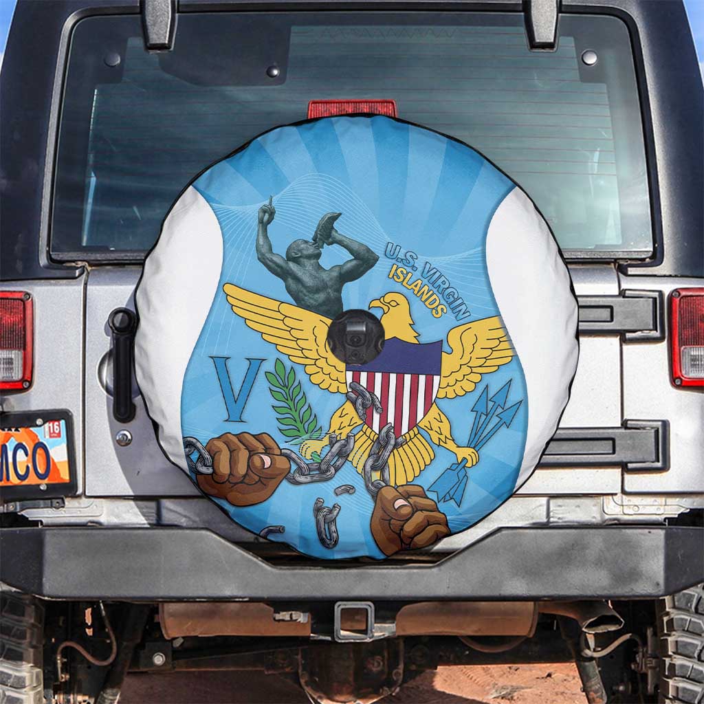 US Virgin Islands Spare Tire Cover Emancipation Proud Freedom Statue