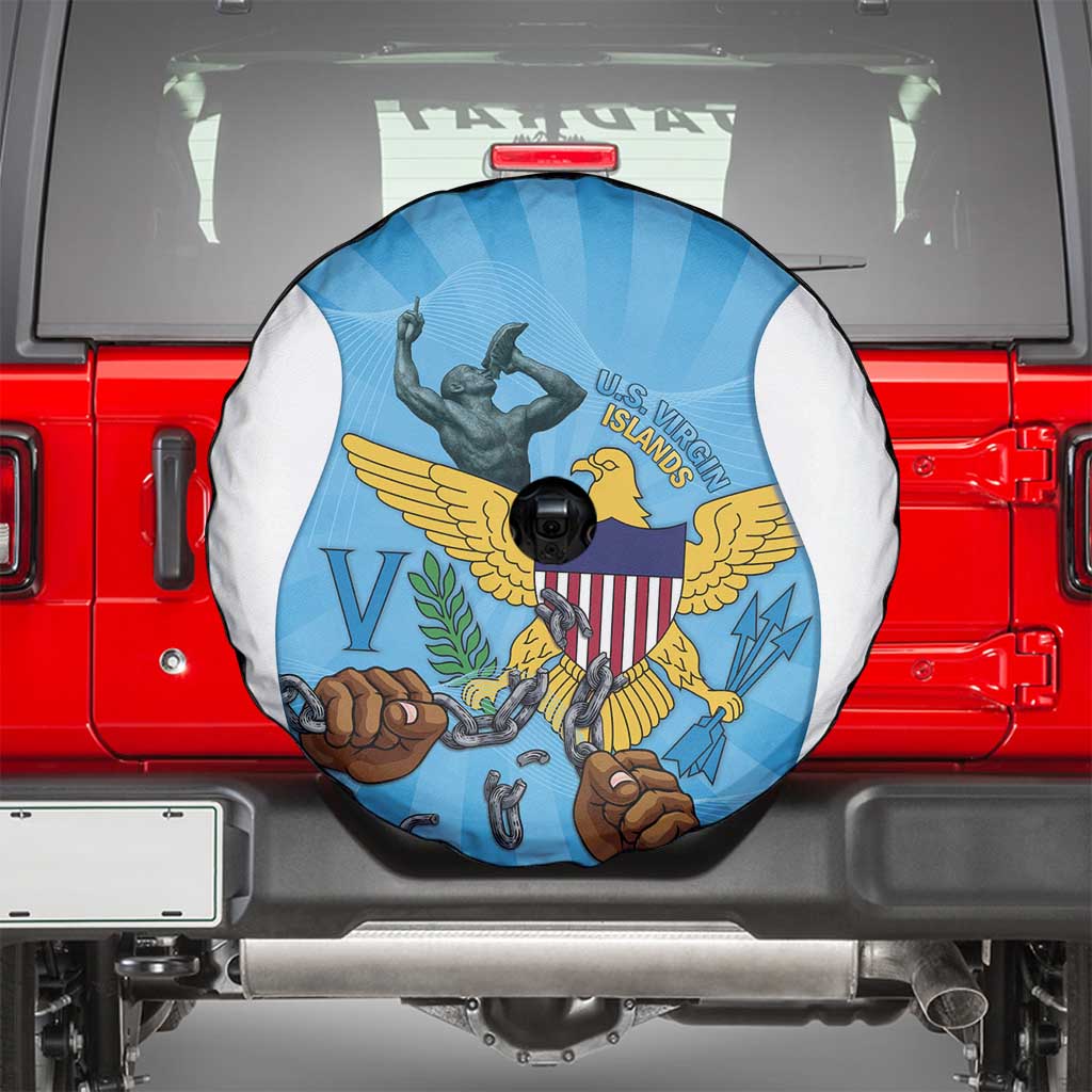 US Virgin Islands Spare Tire Cover Emancipation Proud Freedom Statue
