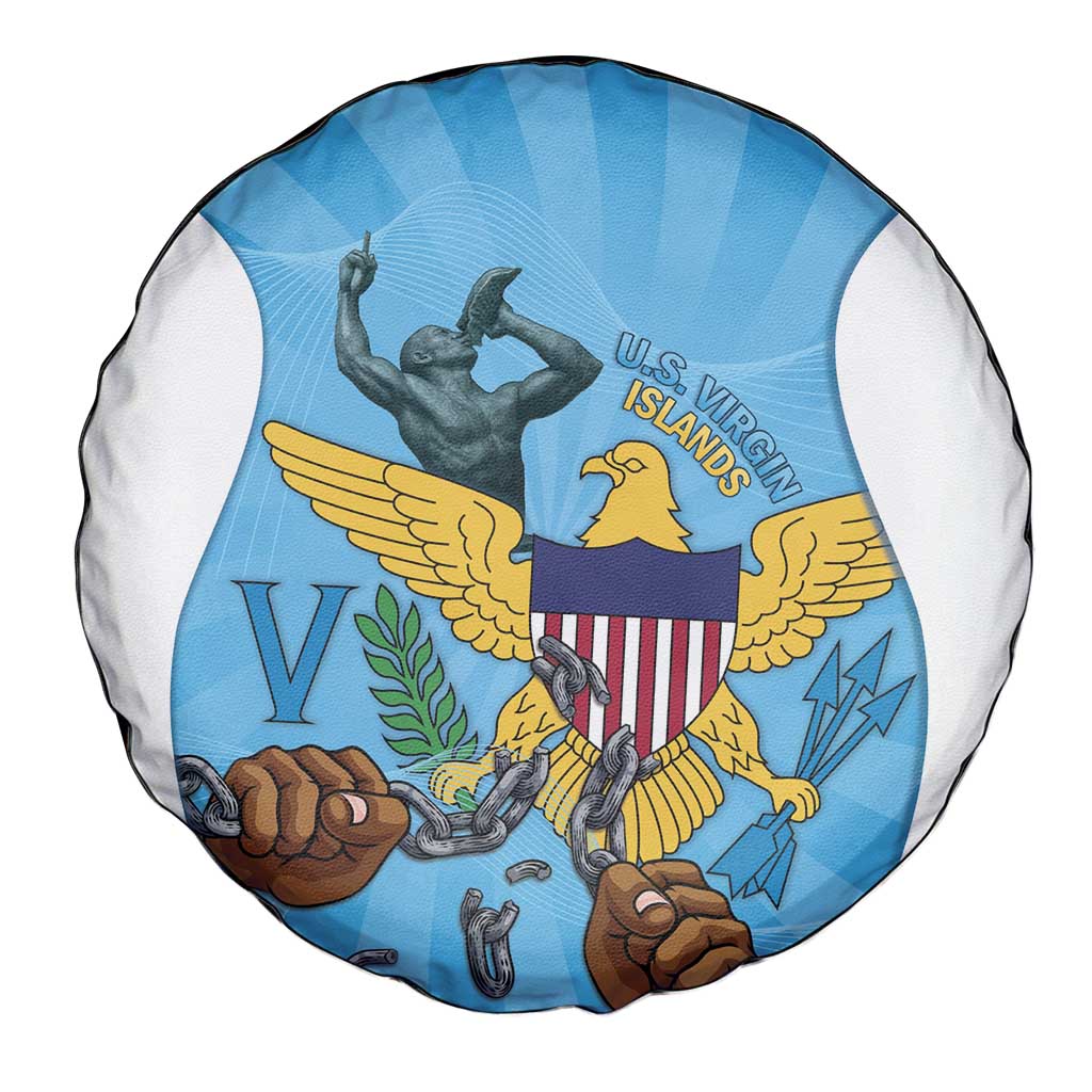 US Virgin Islands Spare Tire Cover Emancipation Proud Freedom Statue