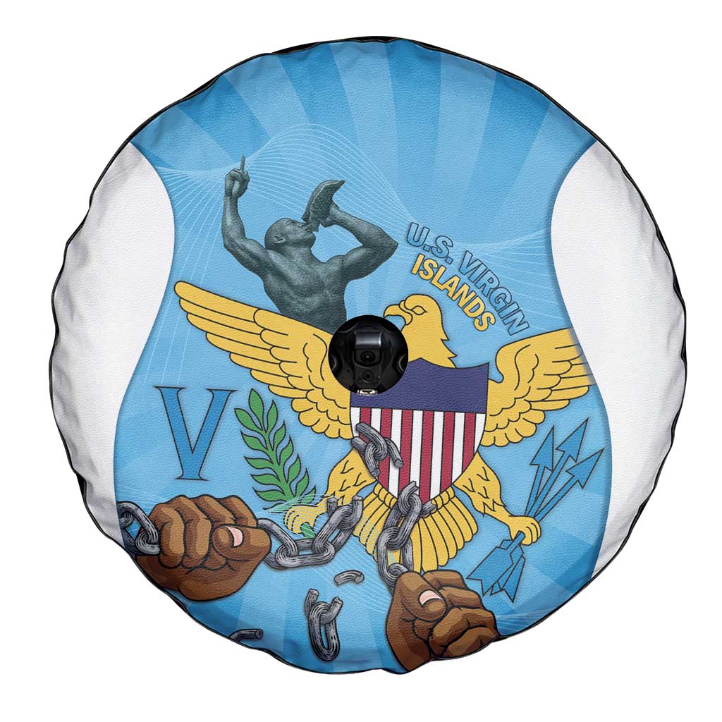 US Virgin Islands Spare Tire Cover Emancipation Proud Freedom Statue