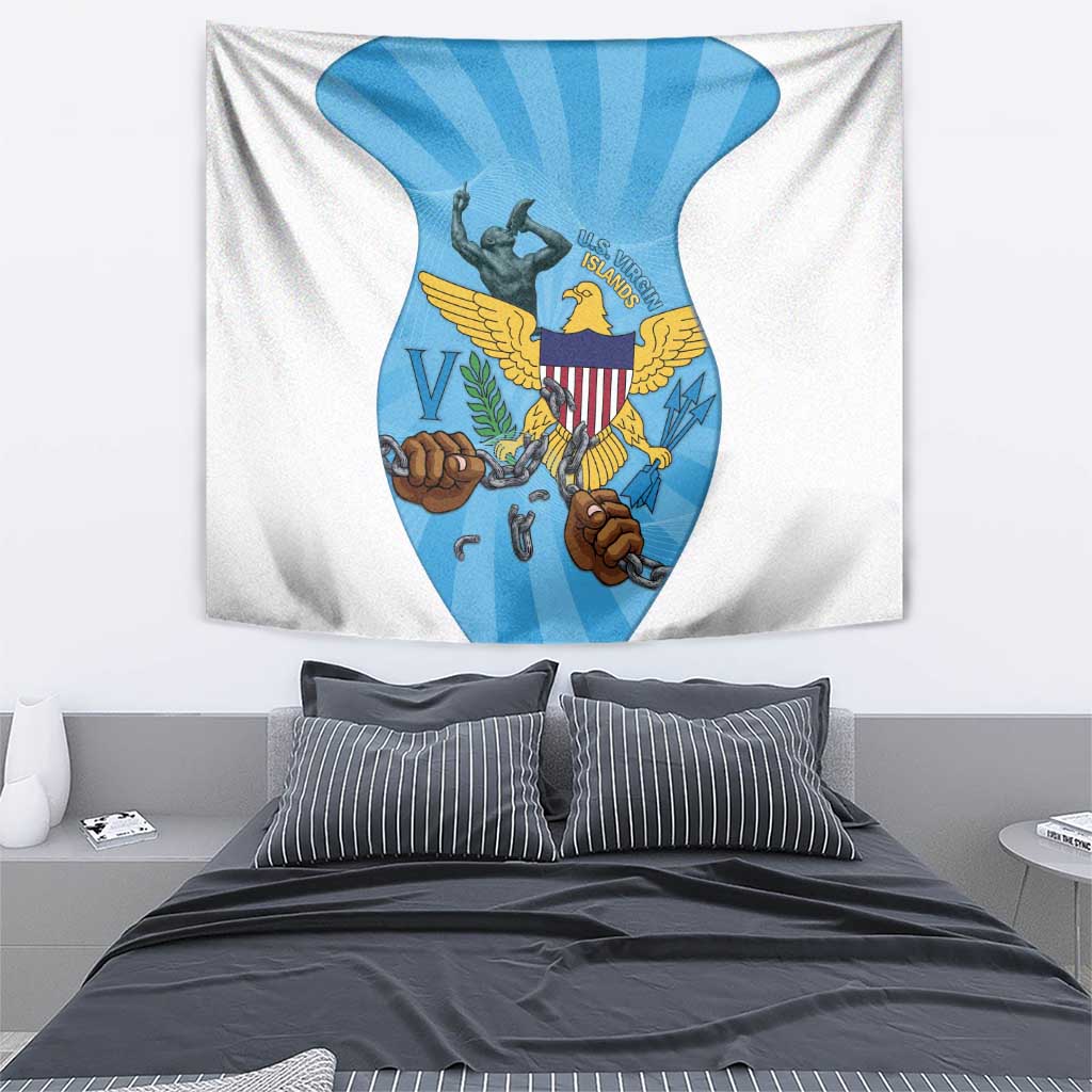 US Virgin Islands Tapestry Emancipation Proud Freedom Statue