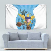 US Virgin Islands Tapestry Emancipation Proud Freedom Statue