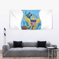 US Virgin Islands Tapestry Emancipation Proud Freedom Statue