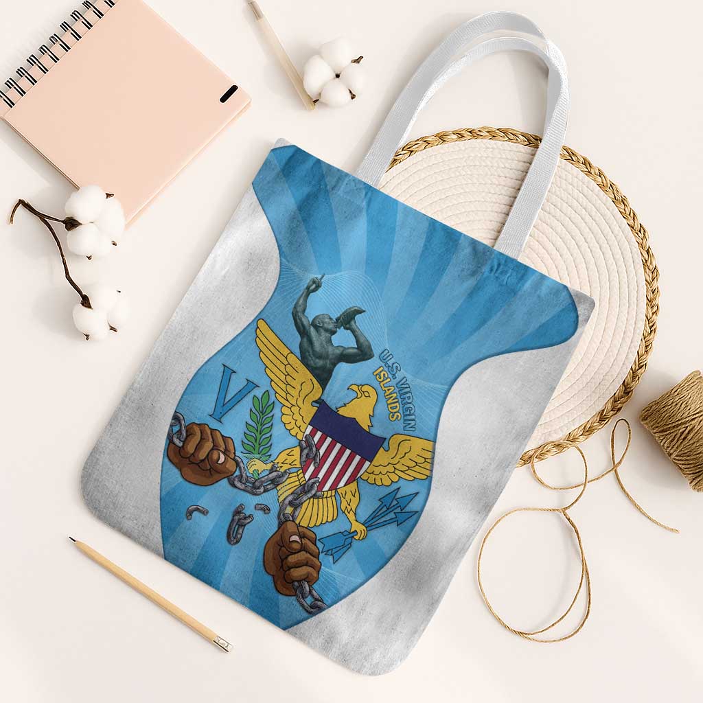 US Virgin Islands Tote Bag Emancipation Proud Freedom Statue