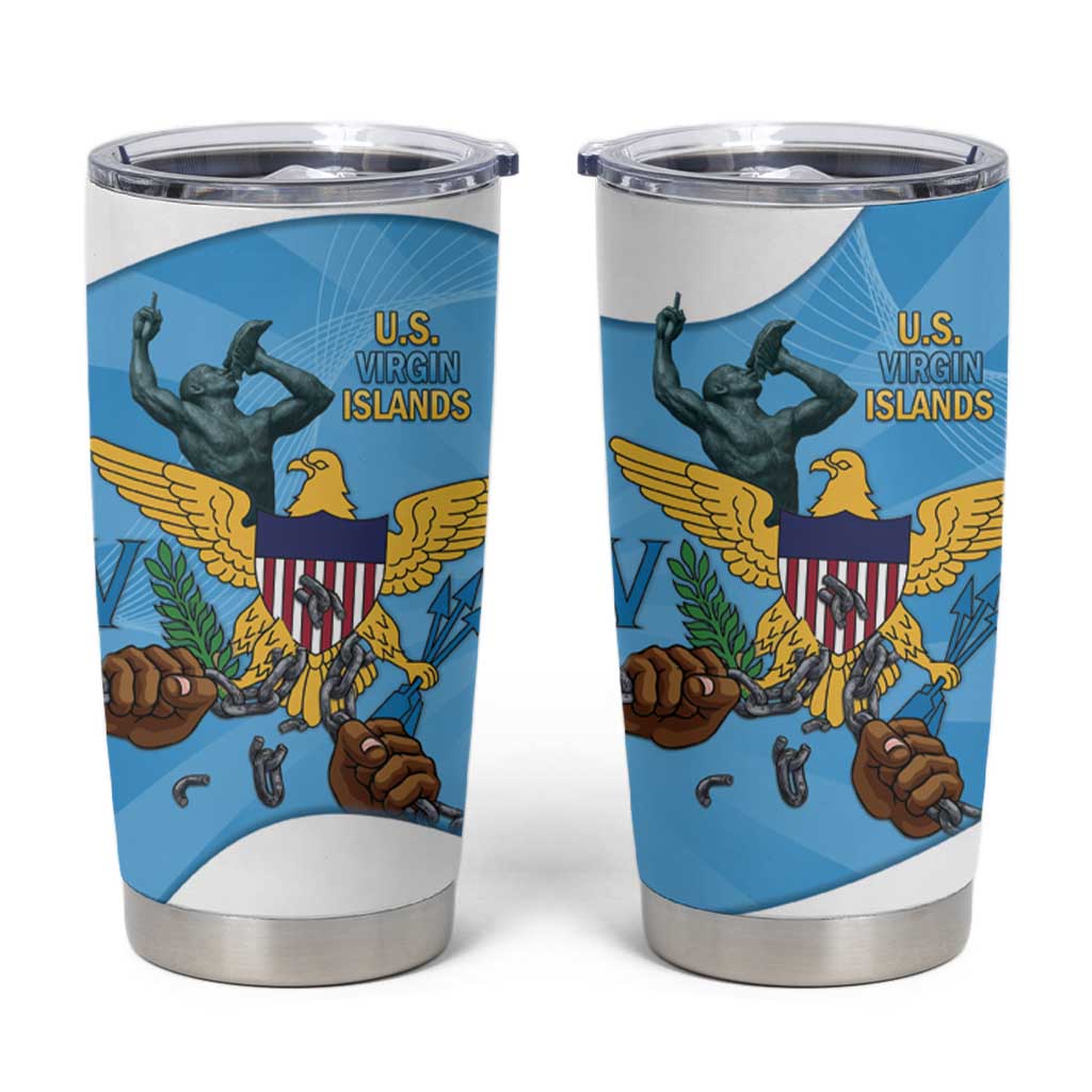 US Virgin Islands Tumbler Cup Emancipation Proud Freedom Statue