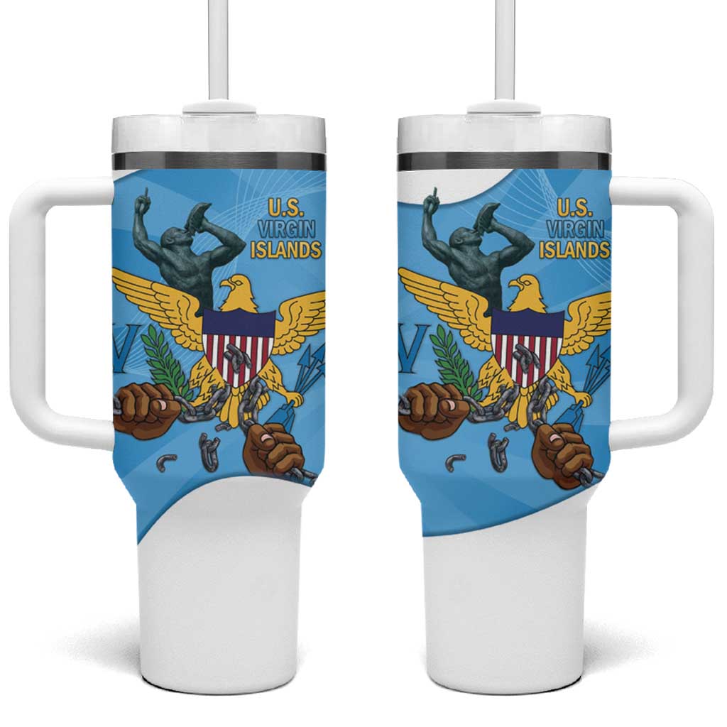 US Virgin Islands Tumbler With Handle Emancipation Proud Freedom Statue