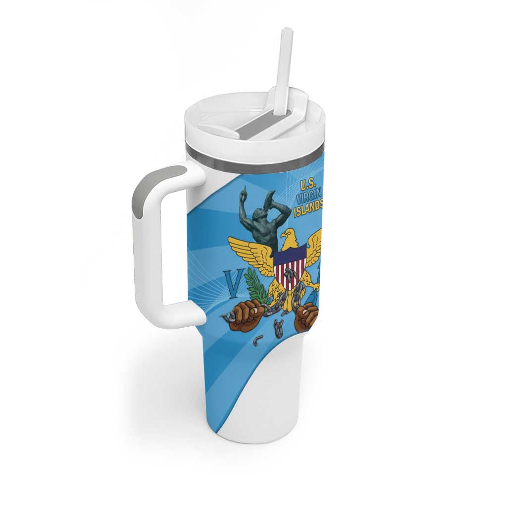 US Virgin Islands Tumbler With Handle Emancipation Proud Freedom Statue