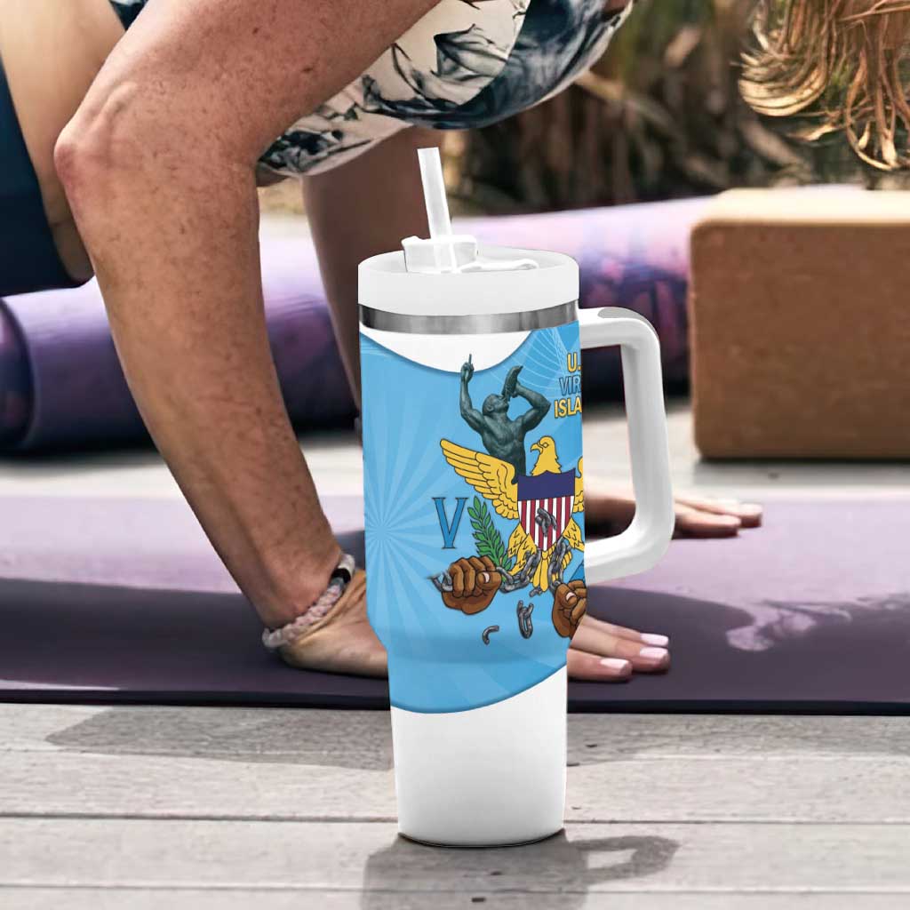 US Virgin Islands Tumbler With Handle Emancipation Proud Freedom Statue