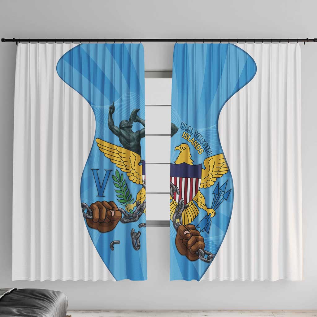 US Virgin Islands Window Curtain Emancipation Proud Freedom Statue