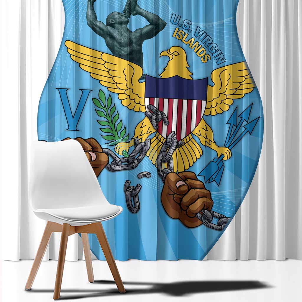 US Virgin Islands Window Curtain Emancipation Proud Freedom Statue