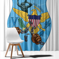 US Virgin Islands Window Curtain Emancipation Proud Freedom Statue