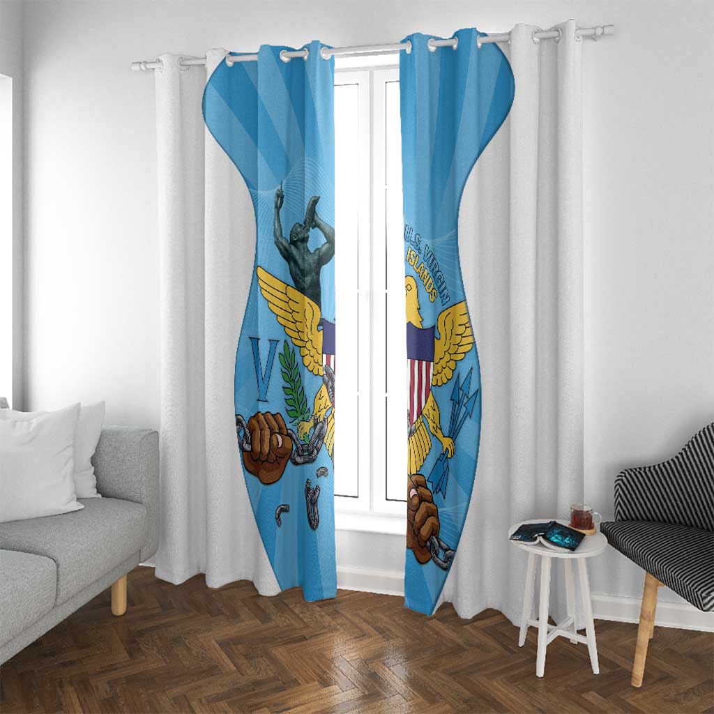 US Virgin Islands Window Curtain Emancipation Proud Freedom Statue