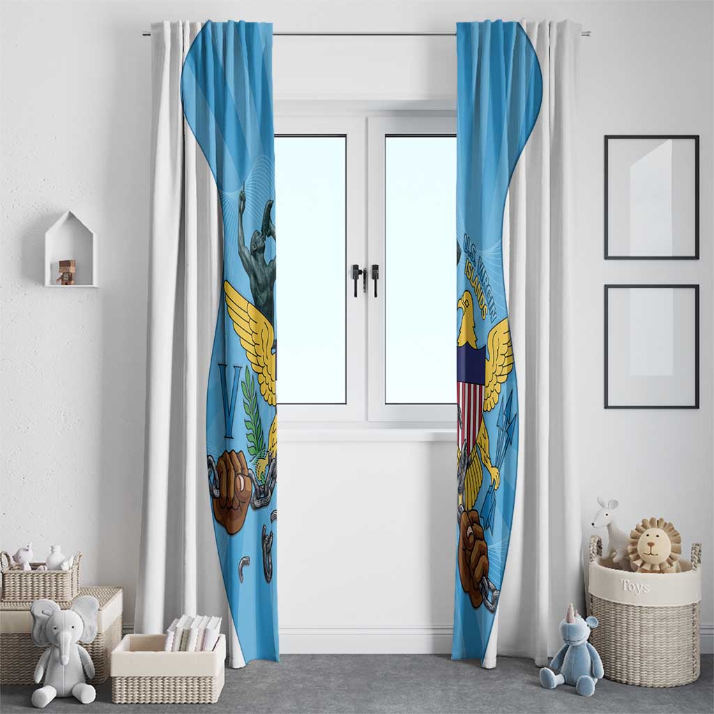 US Virgin Islands Window Curtain Emancipation Proud Freedom Statue