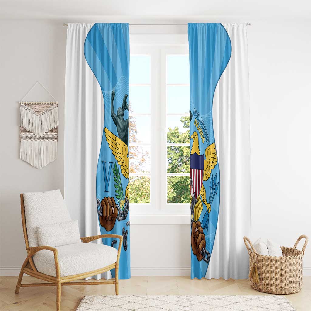 US Virgin Islands Window Curtain Emancipation Proud Freedom Statue