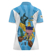 US Virgin Islands Women Polo Shirt Emancipation Proud Freedom Statue