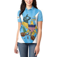 US Virgin Islands Women Polo Shirt Emancipation Proud Freedom Statue