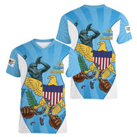 US Virgin Islands Women V-Neck T-Shirt Emancipation Proud Freedom Statue