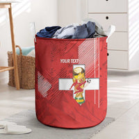 Switzerland Football Custom Laundry Basket Go Nati Swiss Alps Grunge Style