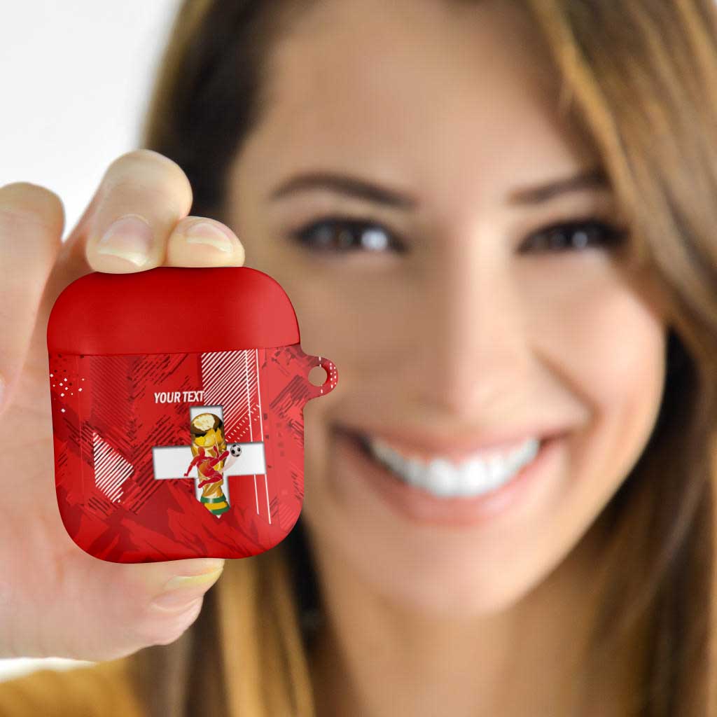 Switzerland Football Custom AirPods Case Go Nati Swiss Alps Grunge Style