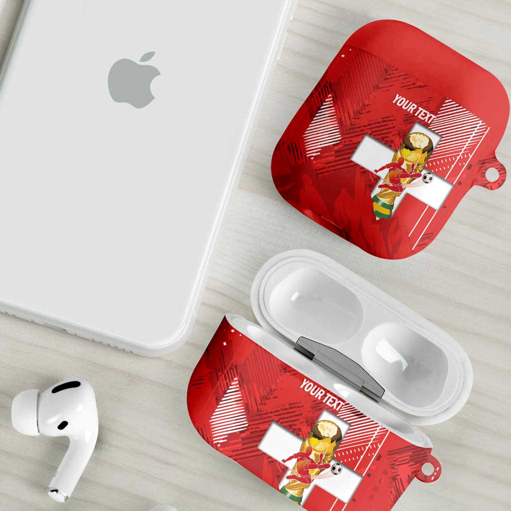 Switzerland Football Custom AirPods Case Go Nati Swiss Alps Grunge Style