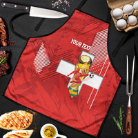 Switzerland Football Custom Apron Go Nati Swiss Alps Grunge Style