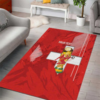 Switzerland Football Custom Area Rug Go Nati Swiss Alps Grunge Style