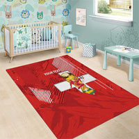 Switzerland Football Custom Area Rug Go Nati Swiss Alps Grunge Style