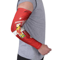 Switzerland Football Custom Arm Sleeves Go Nati Swiss Alps Grunge Style