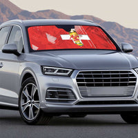 Switzerland Football Custom Auto Sun Shade Go Nati Swiss Alps Grunge Style