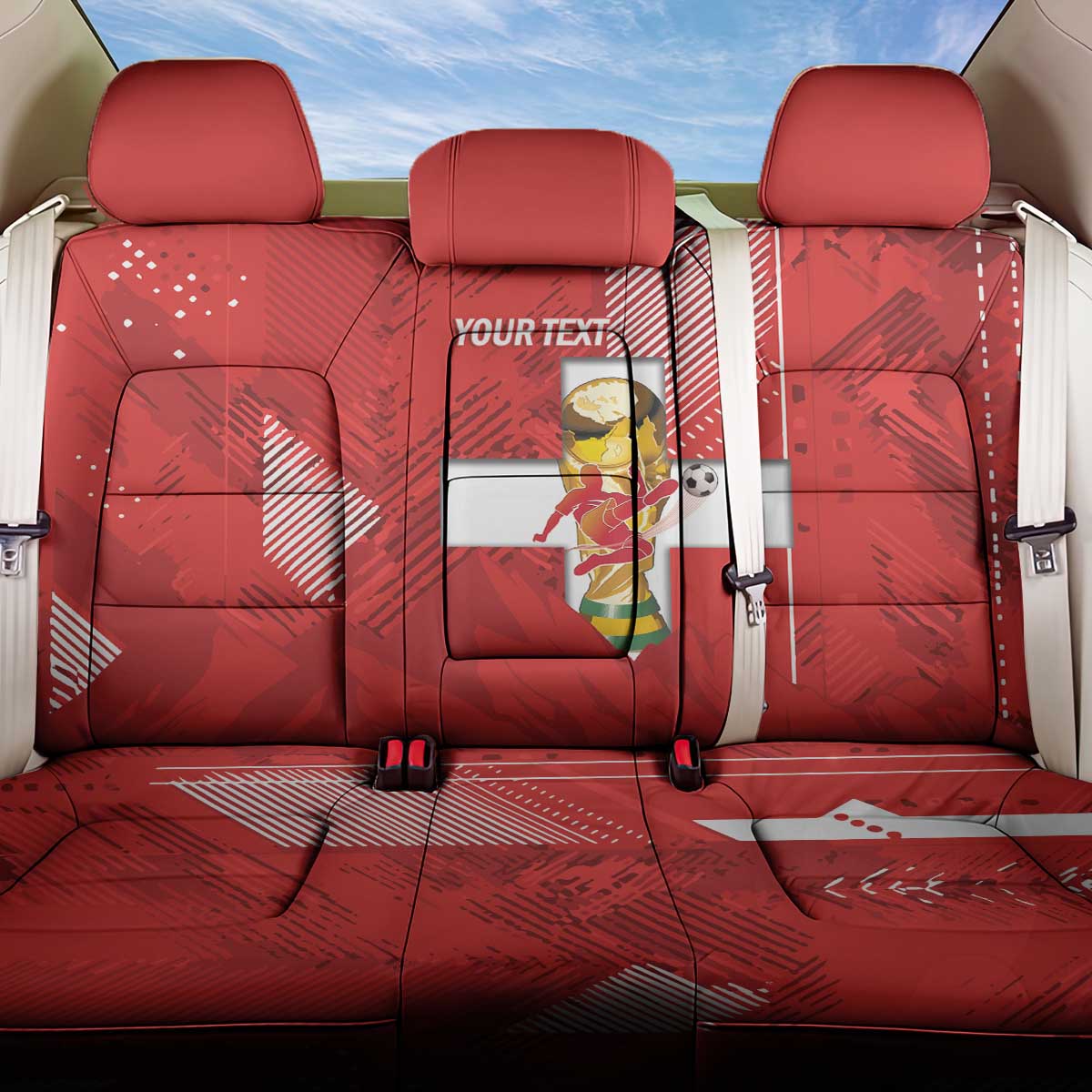 Switzerland Football Custom Back Car Seat Cover Go Nati Swiss Alps Grunge Style